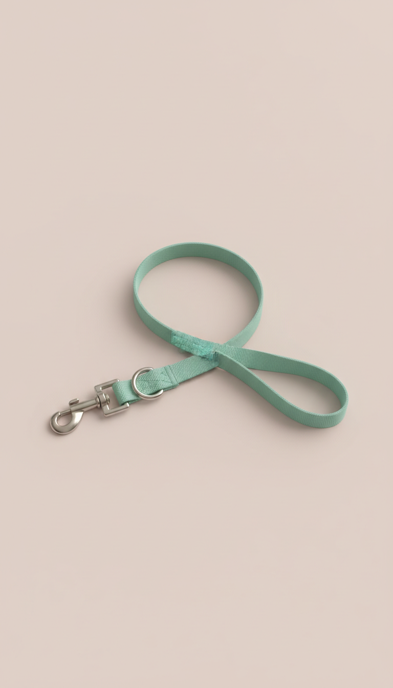 Muted Mint Nylon Dog Leash