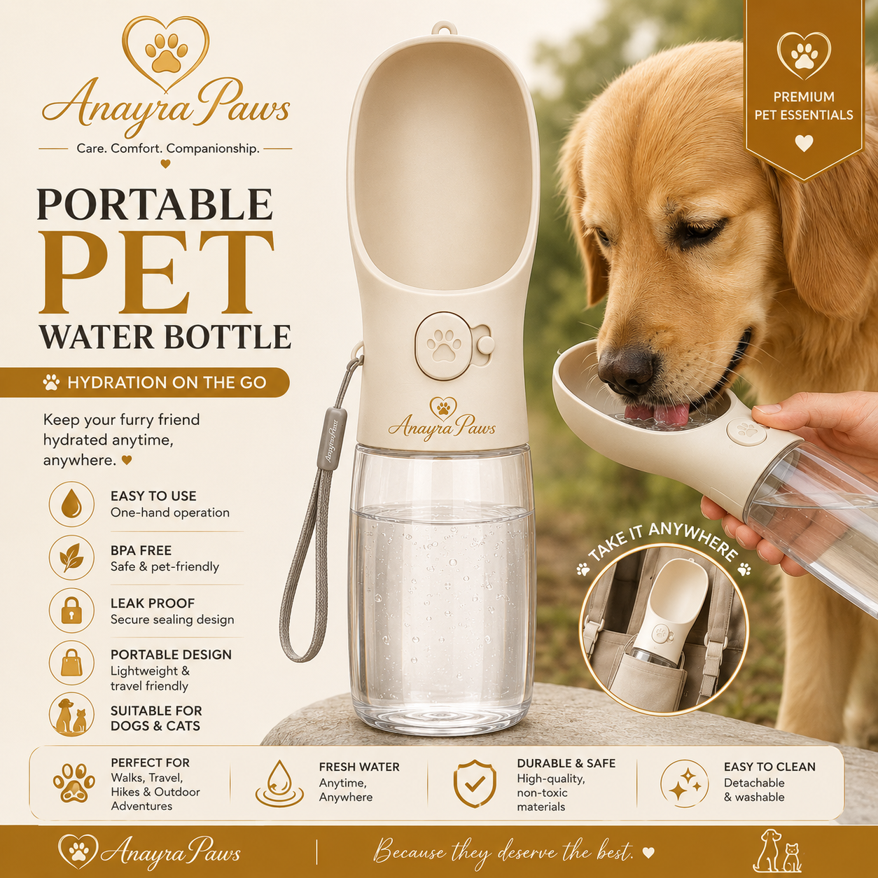 Portable Pet Water Bottle