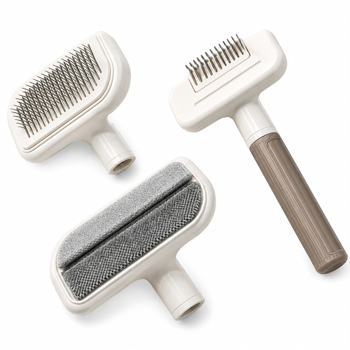 AnayraPaws 3-in-1 Pet Grooming Kit for Dogs & Cats | Self-Cleaning Slicker Brush for Shedding & Matted Hair | Deshedding Tool, Dematting Comb & Furniture Lint Remover | Long & Short Coat Care
